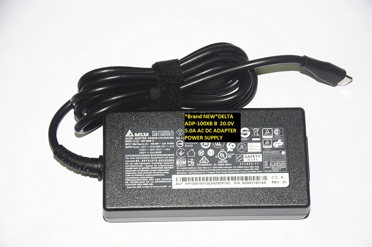 *Brand NEW* 20.0V 5.0A DELTA ADP-100XB B AC DC ADAPTER POWER SUPPLY